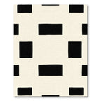 Black White Grid Rectangles Rug
