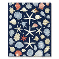 Coastal Seashell Starfish Collection Rug