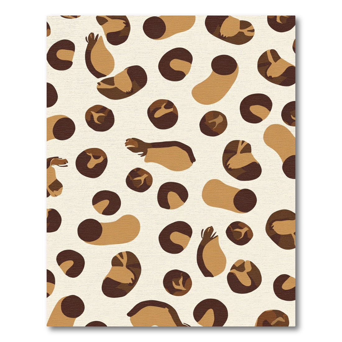 Taupe Abstract Animal Spots Rug