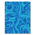 Deep Blue Swirling Water Rug