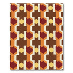 Terracotta Amber Geometric Chain Rug
