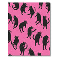 Black Cats Pink Background Repeat Rug