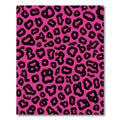 Vibrant Pink Black Leopard Spot Rug