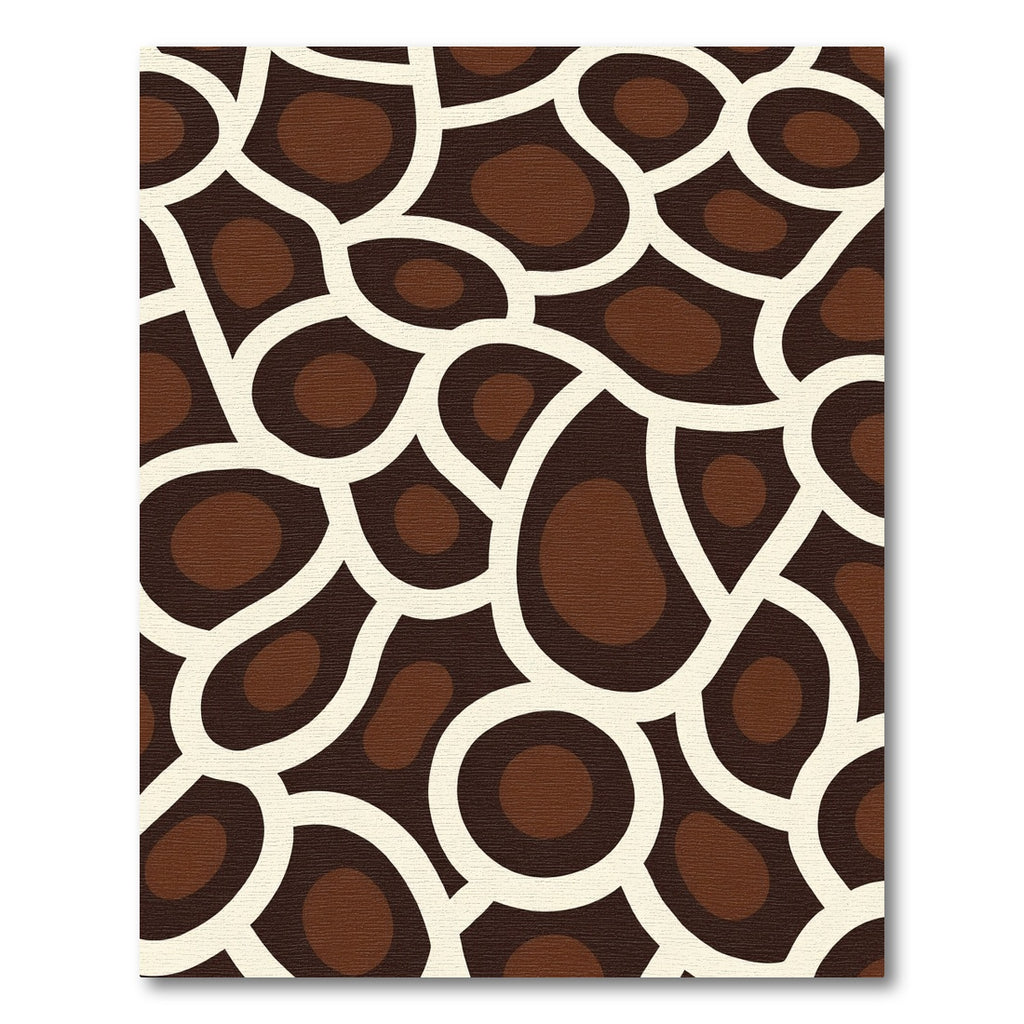Brown Ivory Organic Blob Rug