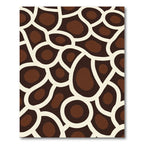 Brown Ivory Organic Blob Rug