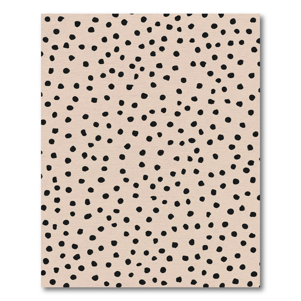 Neutral Black Polka Dot Scatter Rug
