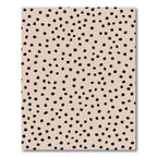 Neutral Black Polka Dot Scatter Rug