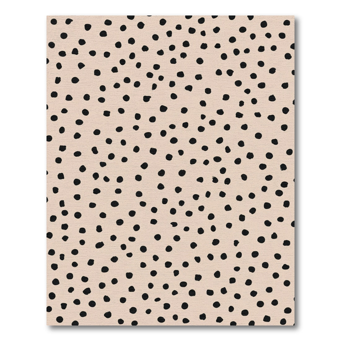 Neutral Black Polka Dot Scatter Rug