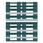 Emerald Teal Stripe Block Rug