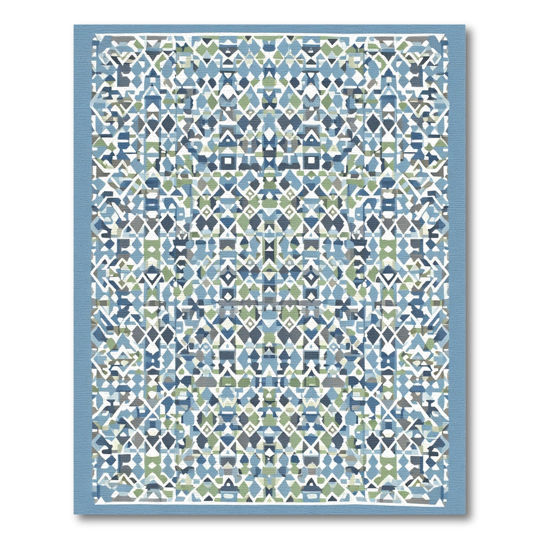 Abstract Geometric Mosaic Statement Rug