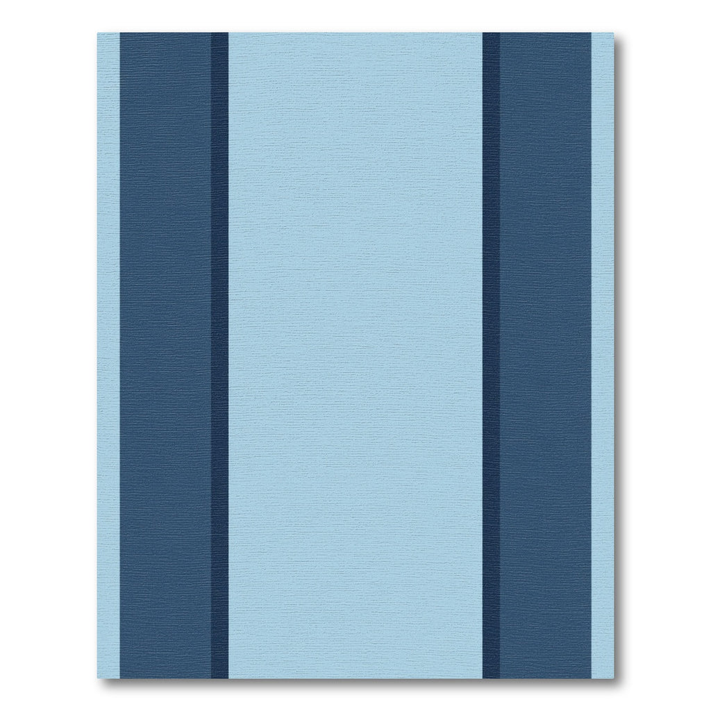 Chic Navy Sky Stripe Panels Rug