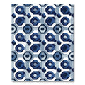 Geometric Octagon Mosaic Blue Rug