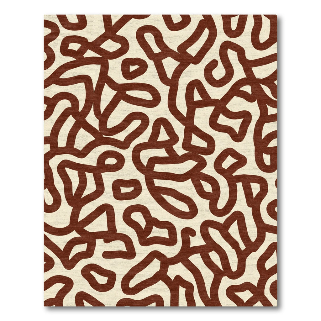 Brown Organic Line Art Rug