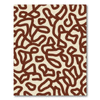 Brown Organic Line Art Rug