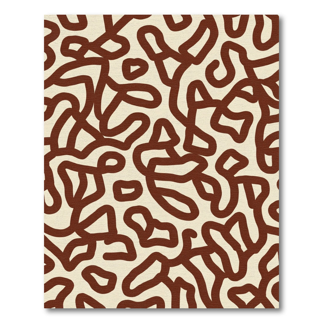 Brown Organic Line Art Rug