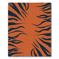 Orange Black Tiger Stripe Accent Rug
