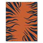 Orange Black Tiger Stripe Accent Rug