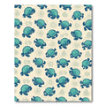 Teal Turtle Swirl Pattern Rug