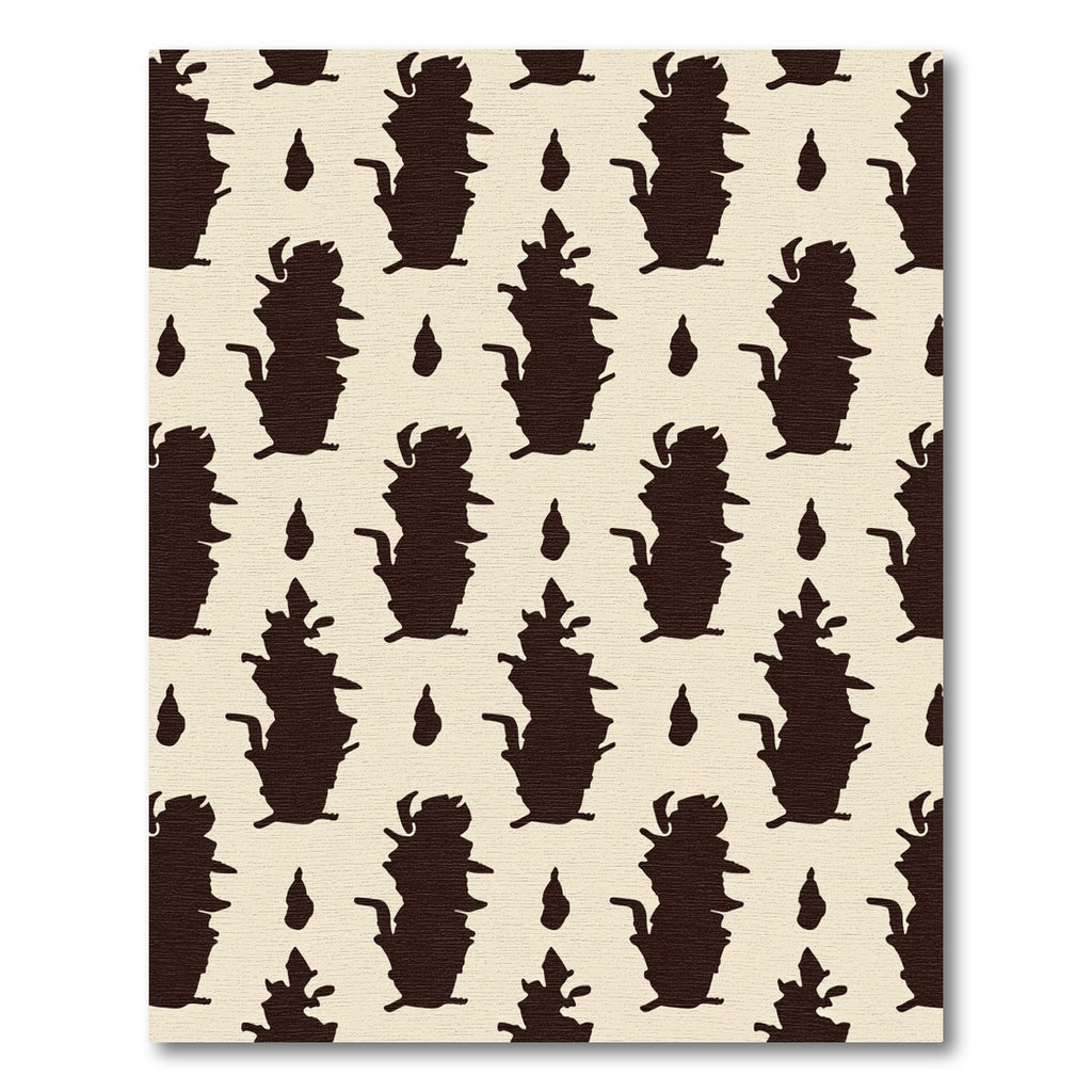 Dark Brown Organic Cactus Shape Rug