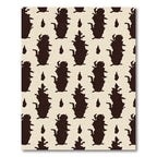 Dark Brown Organic Cactus Shape Rug