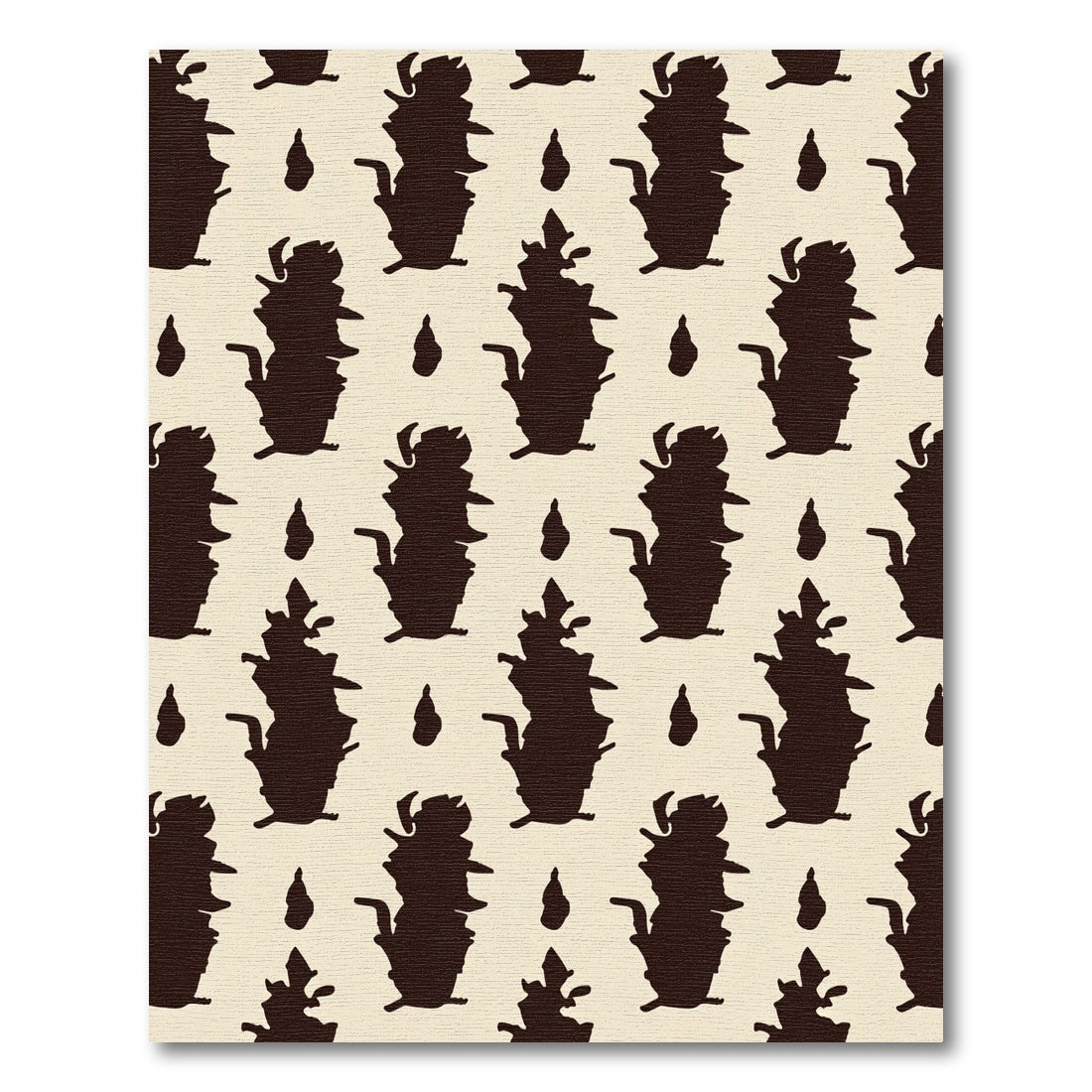 Dark Brown Organic Cactus Shape Rug