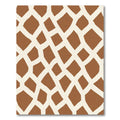 Brown White Giraffe Spot Grid Rug