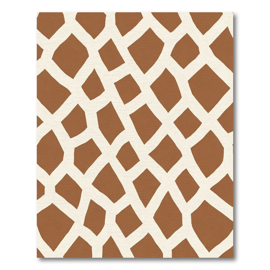 Brown White Giraffe Spot Grid Rug
