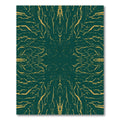 Emerald Gold Abstract Organic Lines Rug