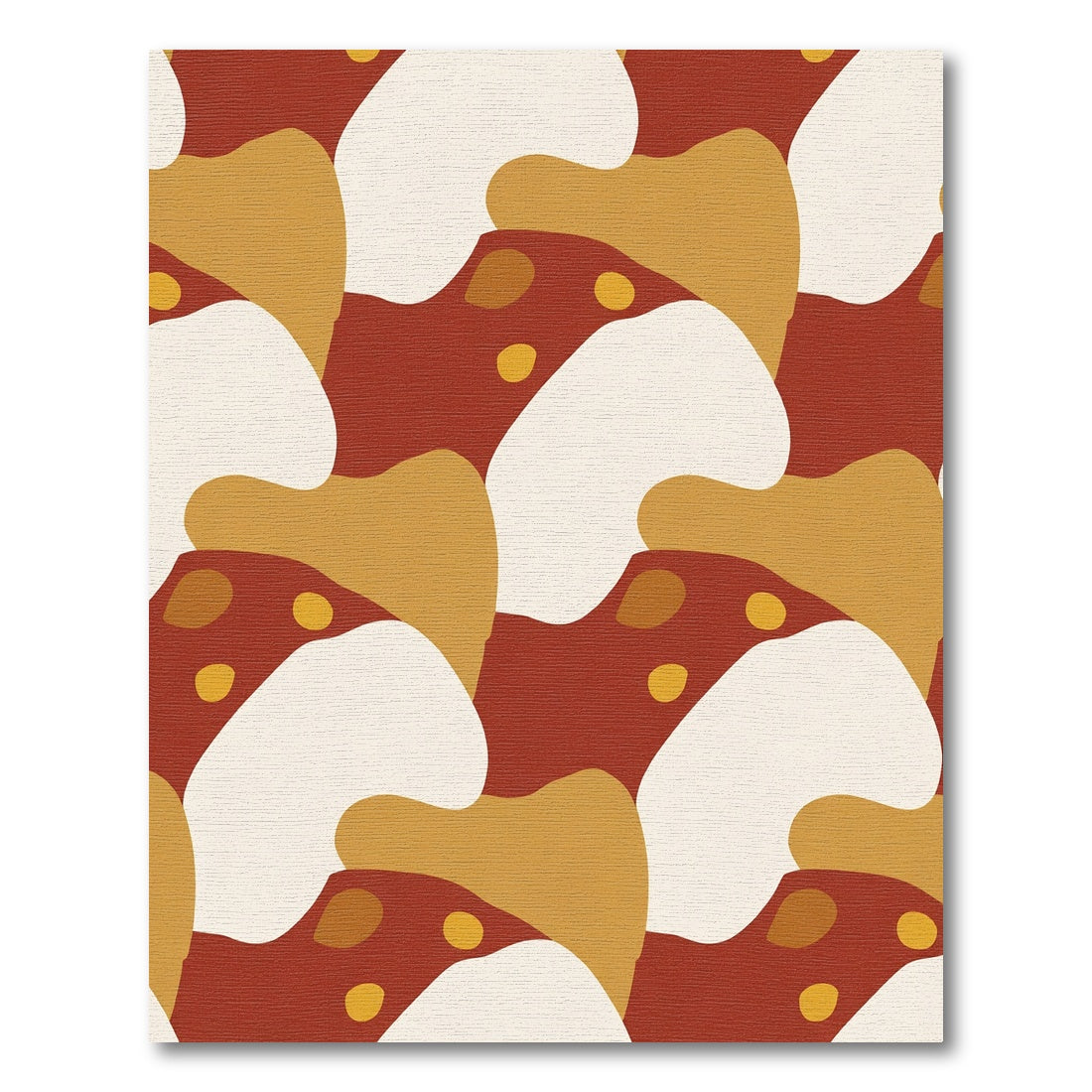 Terra Cotta Abstract Organic Shapes Rug