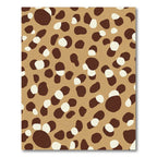 Brown White Spotted Abstract Contemporary Rug