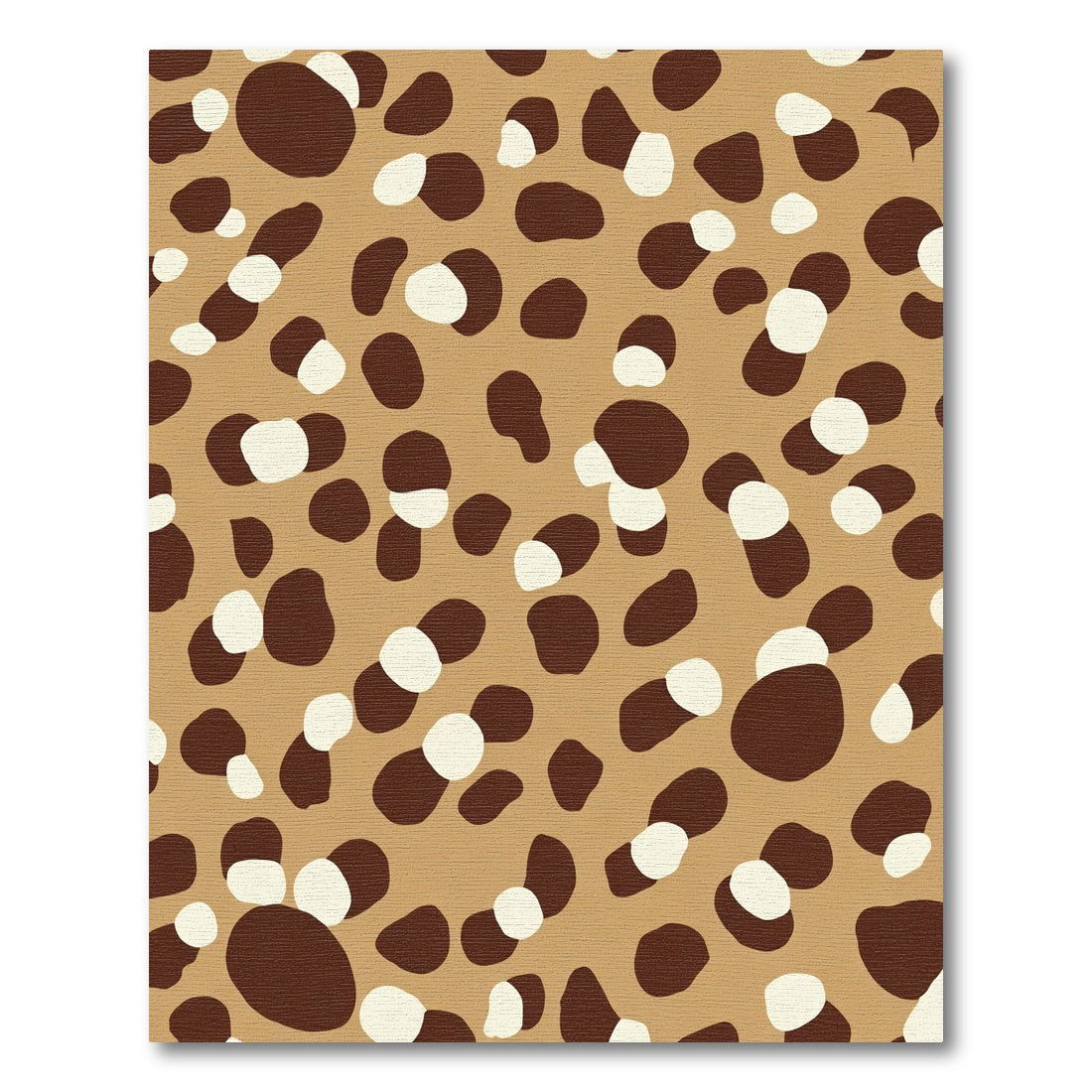 Brown White Spotted Abstract Contemporary Rug