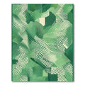 Emerald Green Abstract Line Art Rug