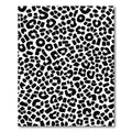 Bold Black White Leopard Spot Rug