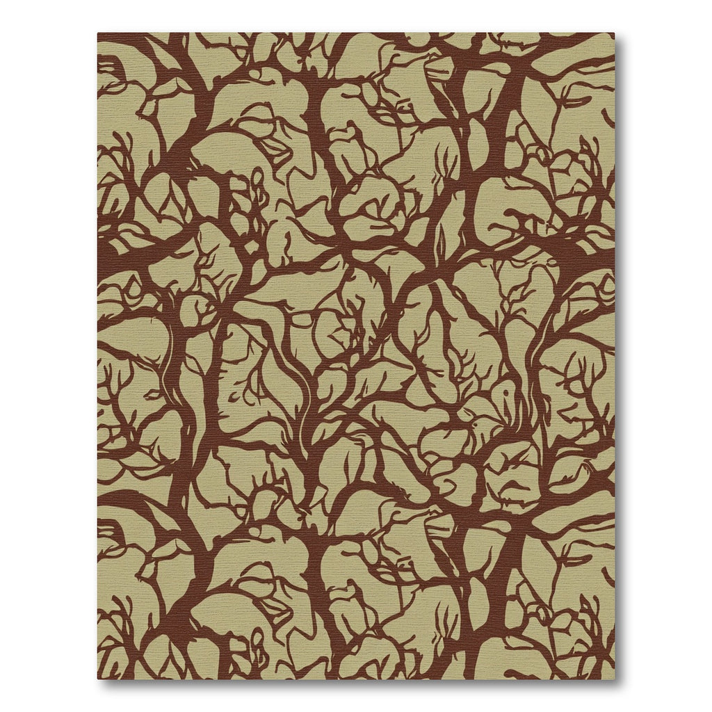 Brown branches overlapping complex texture Rug