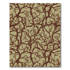 Brown branches overlapping complex texture Rug