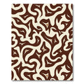 Abstract Swirls Brown Cream Starburst Rug