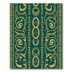 Emerald Gold Tribal Sun Oval Rug