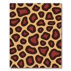 Crimson Leopard Spots Cream Rug