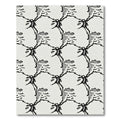Monochromatic Abstract Floral Branch Rug