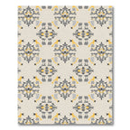 Gray Yellow Abstract Medallion Rug