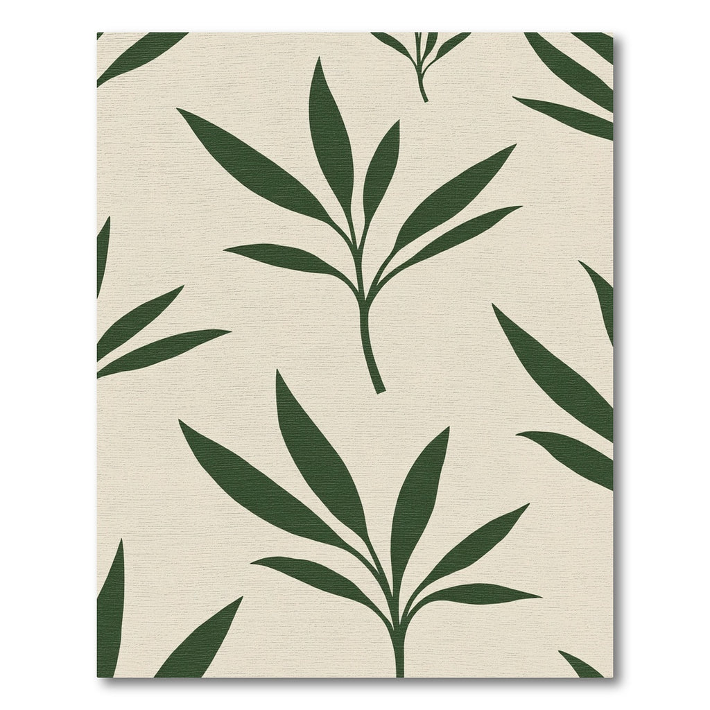Deep Forest Leaf Branch Arrangement Rug