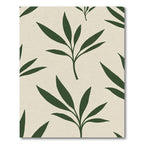 Deep Forest Leaf Branch Arrangement Rug
