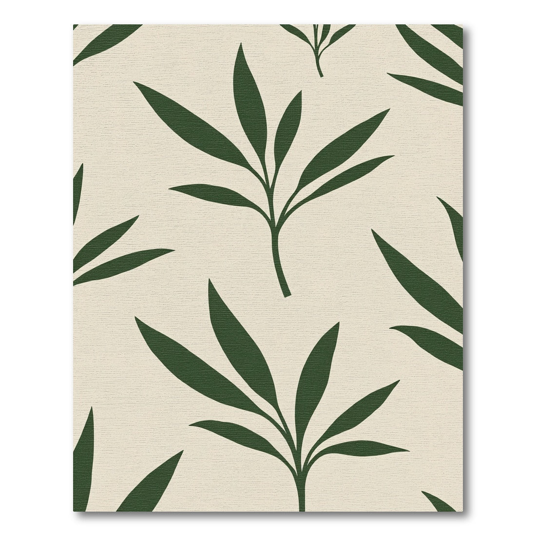 Deep Forest Leaf Branch Arrangement Rug