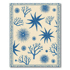Blue Coral Starfish Aquatic Botanical Rug