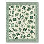 Botanical Garden Dark Green Floral Rug