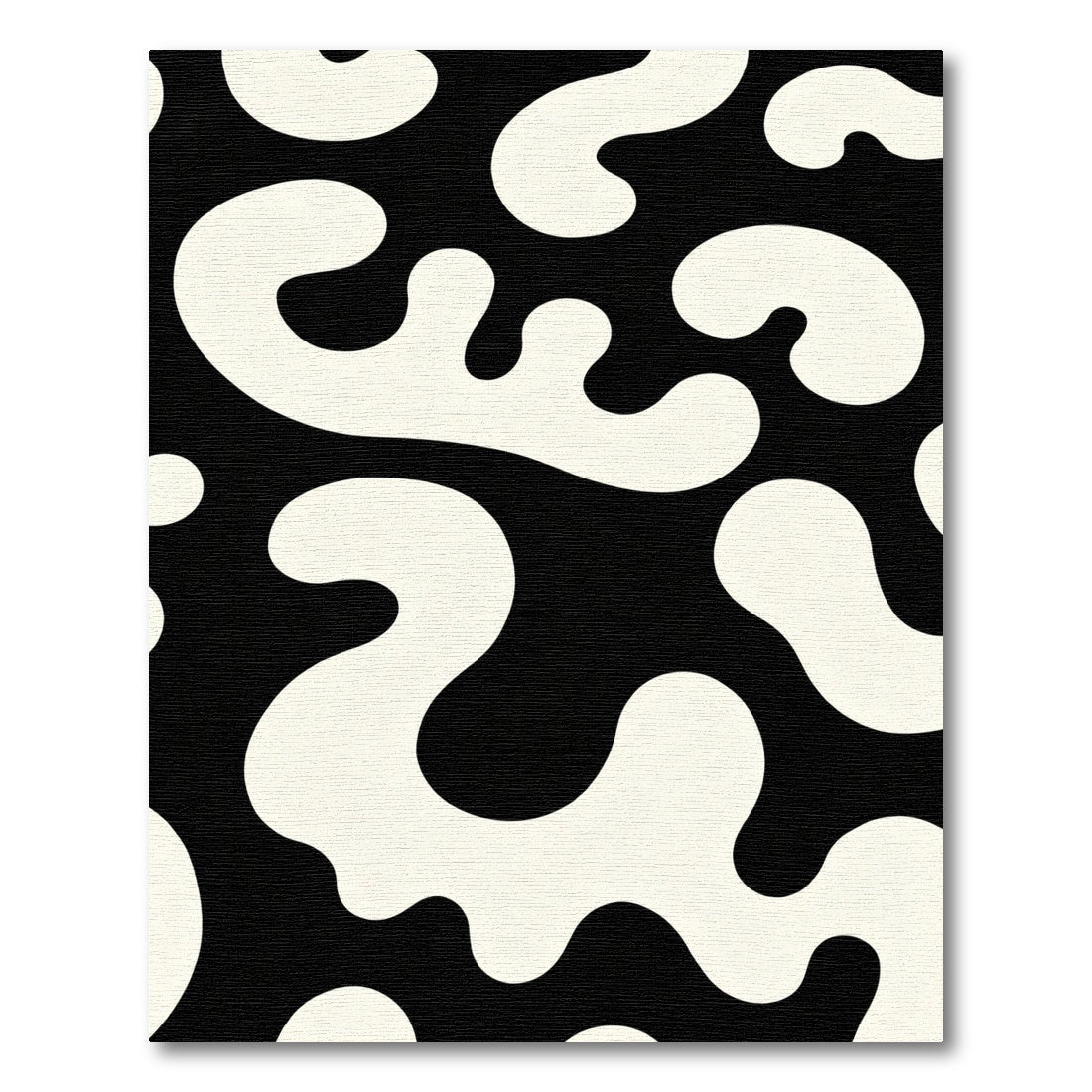 Black and White Organic Blob Rug