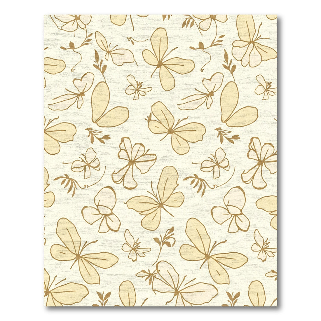 Golden Butterfly Garden Serenity Rug