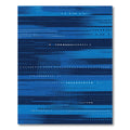 Deep Blue Abstract Horizontal Lines Rug