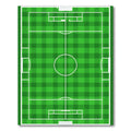 Green Checkered Soccer Field Rug