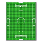 Green Checkered Soccer Field Rug